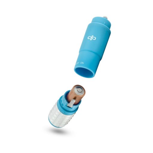 Rose Revitalize Massage Kit With Mini Vibrator & 3 Silicone Attachments Blue - Image 6