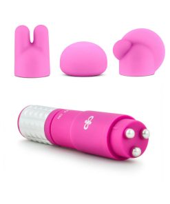 Rose Revitalize Massage Kit With Mini Vibrator & 3 Silicone Attachments Pink