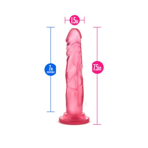 B Yours Sweet 'N Hard 5 Realistic 7.5 In. Dildo Pink - Image 7