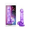 B Yours Sweet 'N Hard 4 Realistic 7 In. Dildo With Balls Purple
