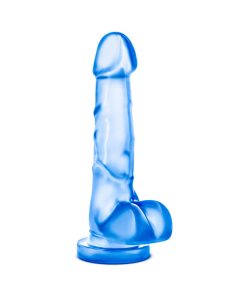 B Yours Sweet 'N Hard 4 Realistic 7 In. Dildo With Balls Blue