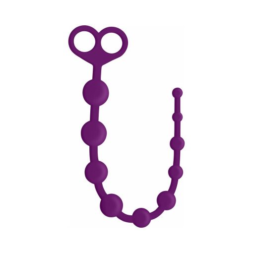 Curve Toys Gossip Perfect 10 Silicone Anal Beads Violet - Image 2