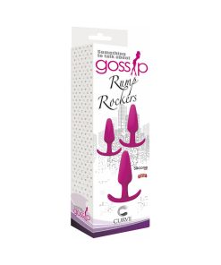 Gossip Rump Rockers 3-Piece Silicone Anal Plug Training Set Magenta