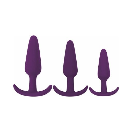 Gossip Rump Rockers 3-Piece Silicone Anal Plug Training Set Violet - Image 2