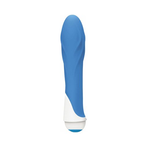 Curve Toys Gossip Charlie Waterproof Textured Silicone Vibrator Azure - Image 2