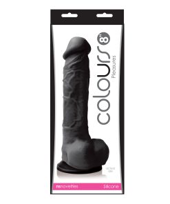 Colours Pleasures 8 In. Dildo Black