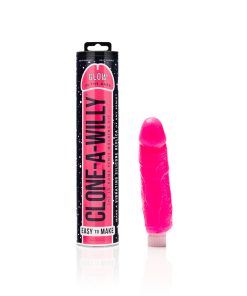 Clone-A-Willy Diy Vibrating Dildo Kit Glow-In-The-Dark Hot Pink