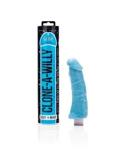 Clone-A-Willy Diy Vibrating Dildo Kit Glow-In-The-Dark Blue