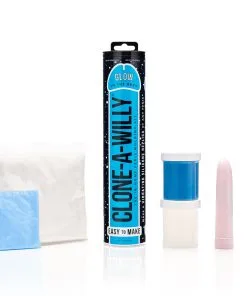 Alternative view of Clone-A-Willy Diy Vibrating Dildo Kit Glow-In-The-Dark Blue