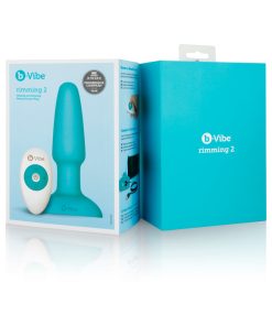 B-Vibe Rimming 2 Rotating And Vibrating Remote Control Plug Teal