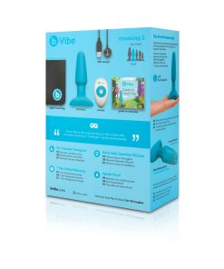 B-Vibe Rimming 2 Rotating And Vibrating Remote Control Plug Teal