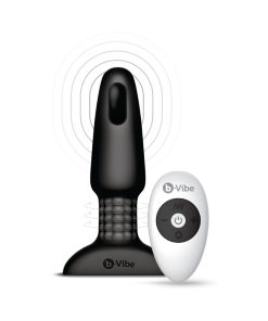B-Vibe Rimming 2 Rotating And Vibrating Remote Control Plug Black