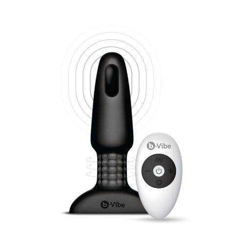 B-Vibe Rimming 2 Rotating And Vibrating Remote Control Plug Black - Image 7
