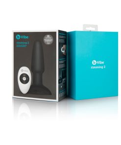 B-Vibe Rimming 2 Rotating And Vibrating Remote Control Plug Black