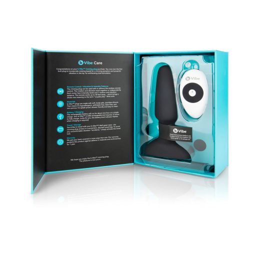 B-Vibe Rimming 2 Rotating And Vibrating Remote Control Plug Black - Image 11