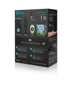 B-Vibe Rimming 2 Rotating And Vibrating Remote Control Plug Black