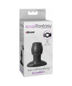 Anal Fantasy Collection Silicone Open Wide Tunnel Plug Black