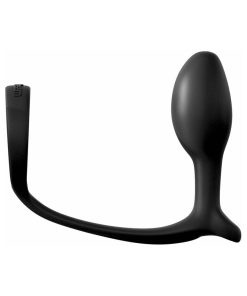 Anal Fantasy Collection Silicone Ass-Gasm Cock Ring Beginner'S Plug Black
