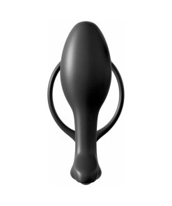 Anal Fantasy Collection Silicone Ass-Gasm Cock Ring Beginner'S Plug Black
