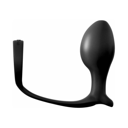 Anal Fantasy Collection Silicone Ass-Gasm Cock Ring Advanced Plug Black - Image 4