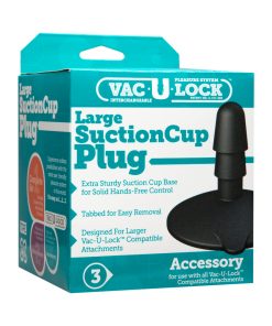Vac-U-Lock - Large Black Suction Cup Plug Black