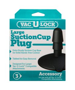 Vac-U-Lock - Large Black Suction Cup Plug Black