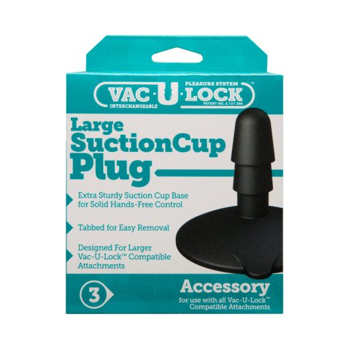 Vac-U-Lock - Large Black Suction Cup Plug Black - Image 3