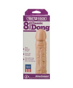 Vac-U-Lock - 8 Inch Classic Dong White