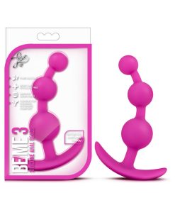 Luxe Be Me 3 Silicone Anal Beads Plug Pink