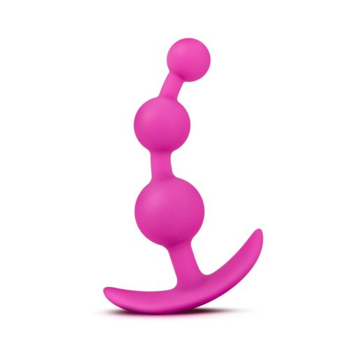 Luxe Be Me 3 Silicone Anal Beads Plug Pink - Image 3