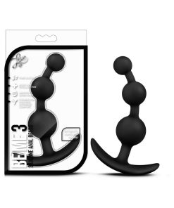 Luxe Be Me 3 Silicone Anal Beads Plug Black