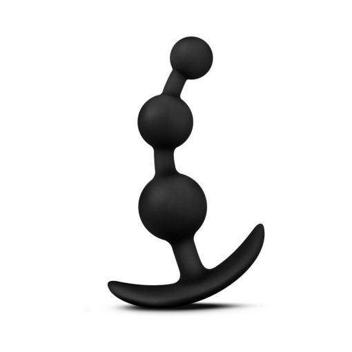 Luxe Be Me 3 Silicone Anal Beads Plug Black - Image 2