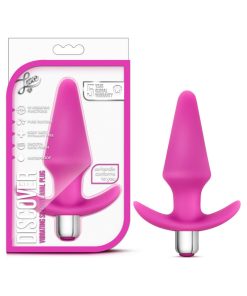 Luxe Discover Vibrating Silicone Anal Plug Pink