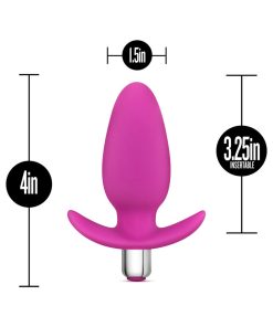 Luxe Little Thumper Vibrating Silicone Anal Plug Pink
