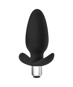 Luxe Little Thumper Vibrating Silicone Anal Plug Black