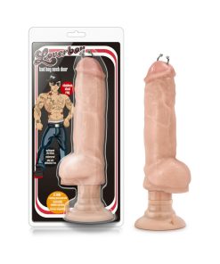 Loverboy Bad Boy Next Door Pierced 11 In. Vibrating Dildo With Balls Beige
