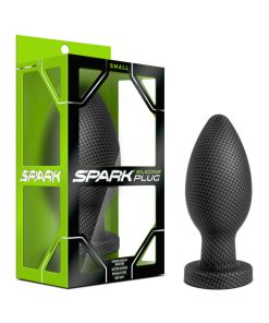 Spark Silicone Anal Plug Small Carbon Fiber