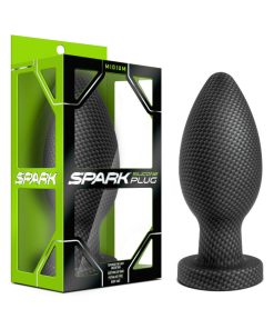 Spark Silicone Anal Plug Medium Carbon Fiber