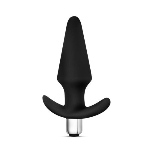 Luxe Discover Vibrating Silicone Anal Plug Black - Image 3