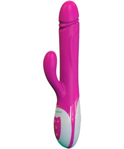 Nalone Wave Rechargeable Silicone Rotating Dual Stimulation Vibrator Pink