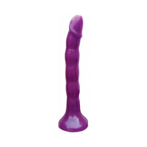 Skinny Me Strap On Dildo With Harness Purple 7In - Image 2