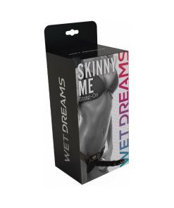 Skinny Me Strap On Dildo With Harness Black 7In