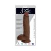 Curve Toys Jock 9 In. Dildo With Balls & Suction Cup Brown