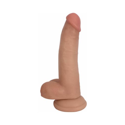 Curve Toys Jock 8 In. Dildo With Balls & Suction Cup Beige - Image 2