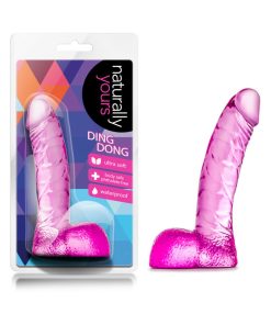 Naturally Yours Ding Dong Realistic 5.5 In. Dildo With Balls Pink