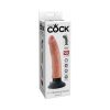 King Cock 7 In. Vibrating Cock Poseable Dildo With Suction Cup Beige