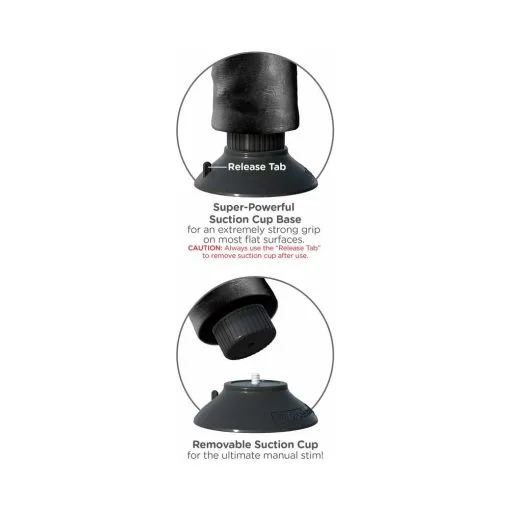 King Cock 9 In. Vibrating Cock With Balls Poseable Suction Cup Dildo Black - Image 5