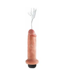 King Cock 6 In. Squirting Cock Realistic Dildo Beige