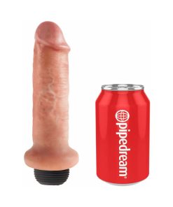 King Cock 6 In. Squirting Cock Realistic Dildo Beige