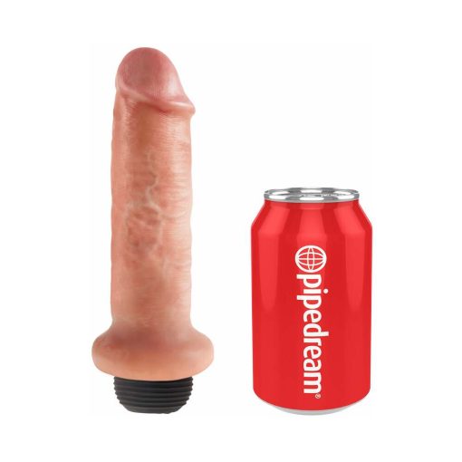 King Cock 6 In. Squirting Cock Realistic Dildo Beige - Image 6